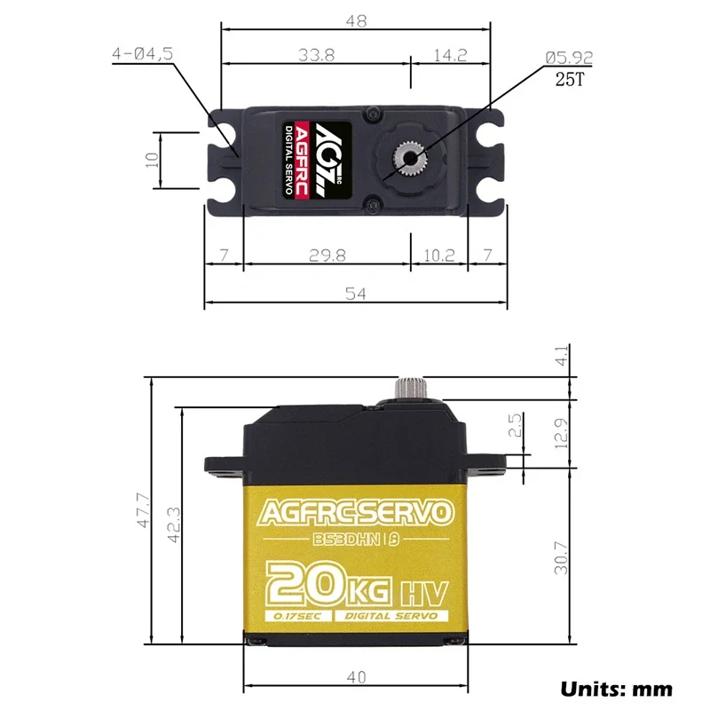 AGFRC 20kg Titanium Gear Losi Promoto Steering Servo - B53DHN - Image 6