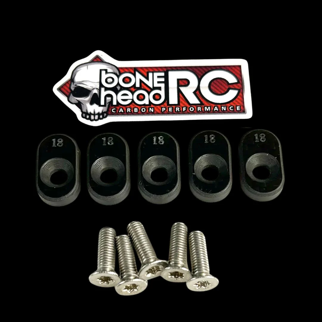 Bonehead Carbon Losi 5ive T V1 Upgraded Engine Mesh Chassis Spacers