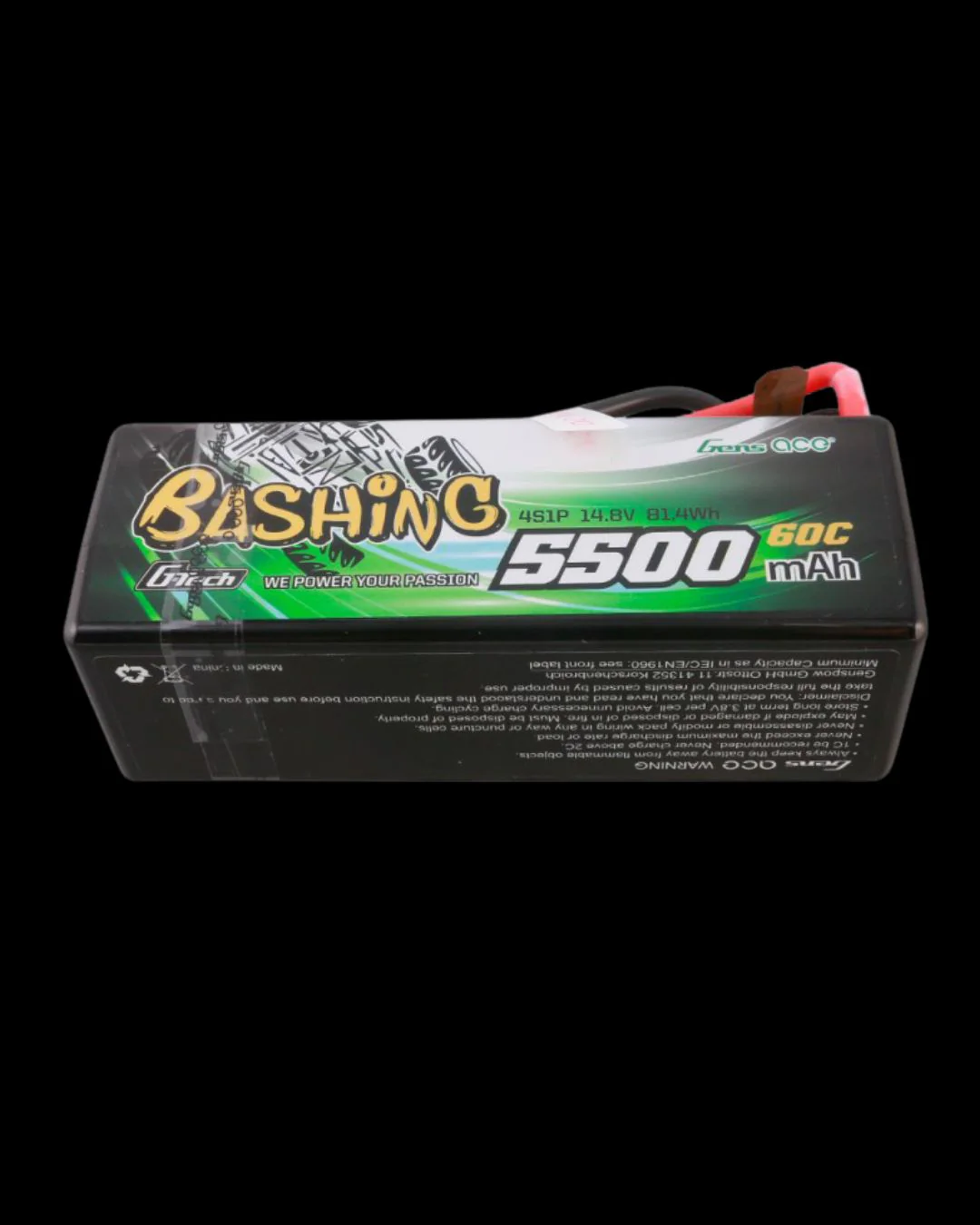 Li-Po Hard Case Battery G-Tech 4S 14.8V 5500mAh 60C [Redcat Vigilante etc] - Image 3